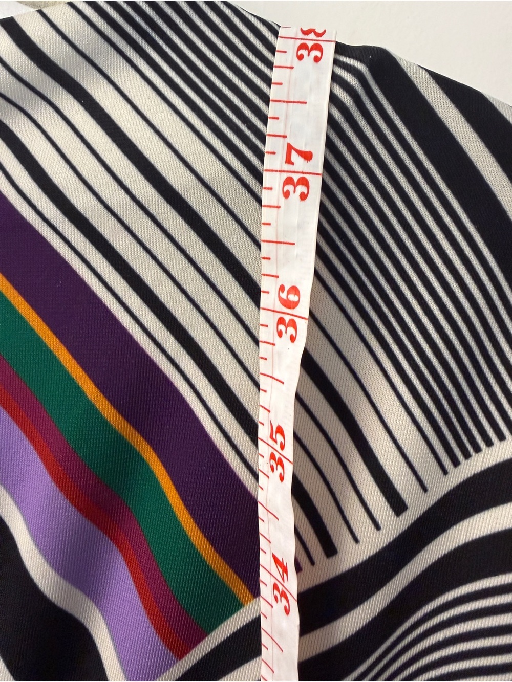 Trina Turk Merry Striped Shift Dress Keyhole Back Like New Size M Retro Mod - Picture 9 of 11